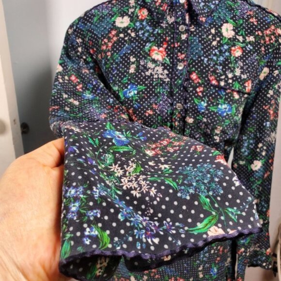 Marissa Webb Silk Floral Scarlet Print Dress sz L - Picture 15 of 15